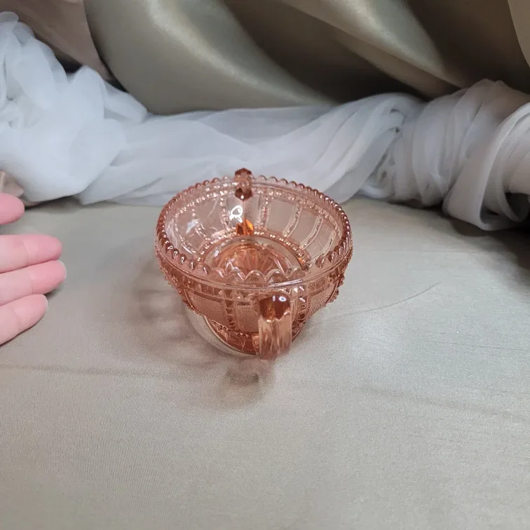 Vintage Depression Imperial Beaded Block Pattern Pink Pickle image indicator(4)