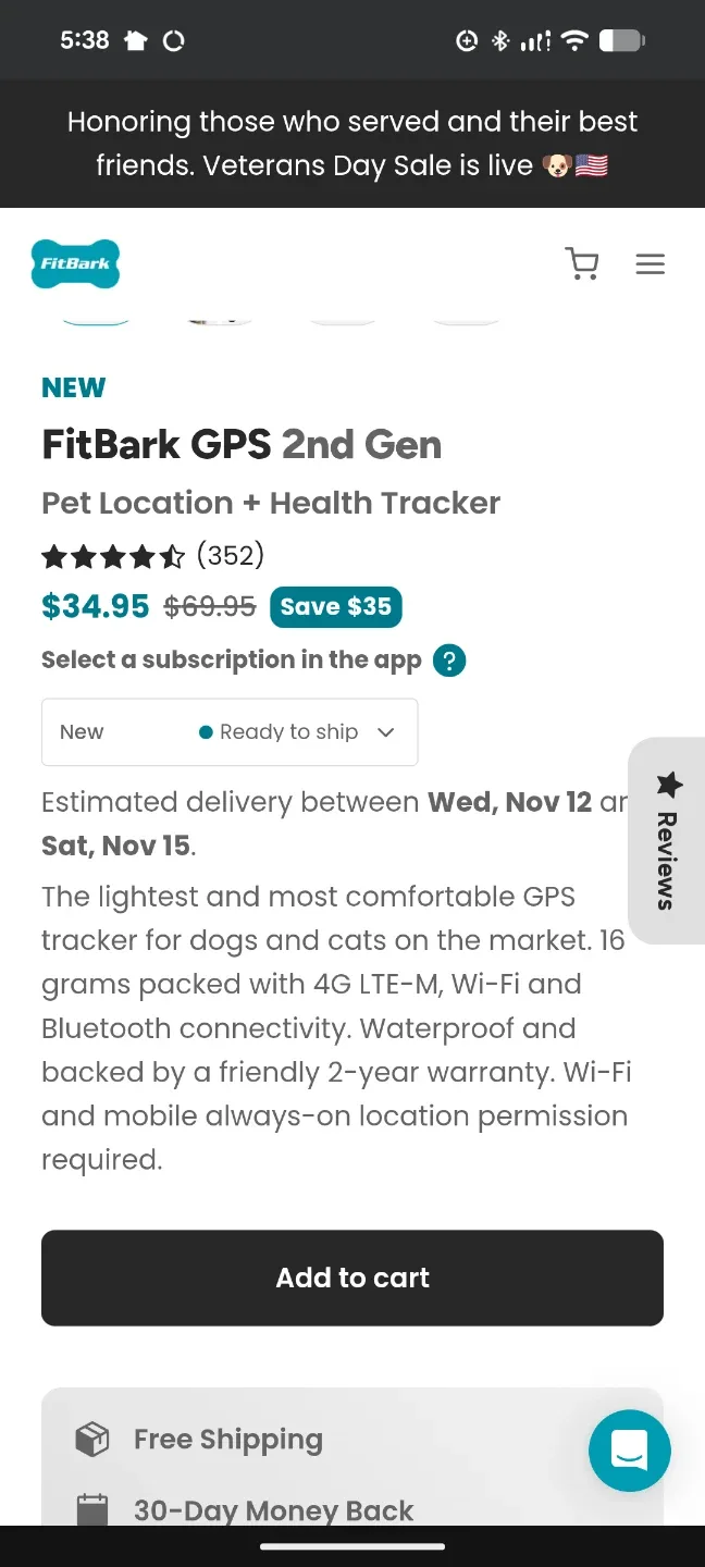 FitBark GPS 2nd Gen Pet Tracker image indicator(2)