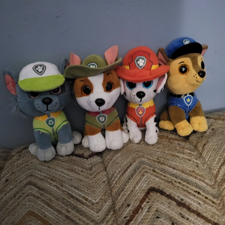 Paw Patrol TY Plush Set - Rocky, Marshall, Tracker, Chase