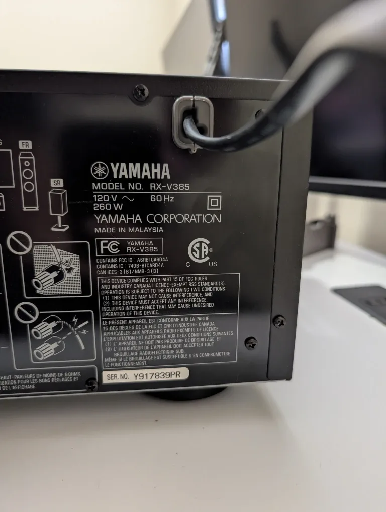 Yamaha RX-V385 Natural Sound AV Receiver image indicator(4)