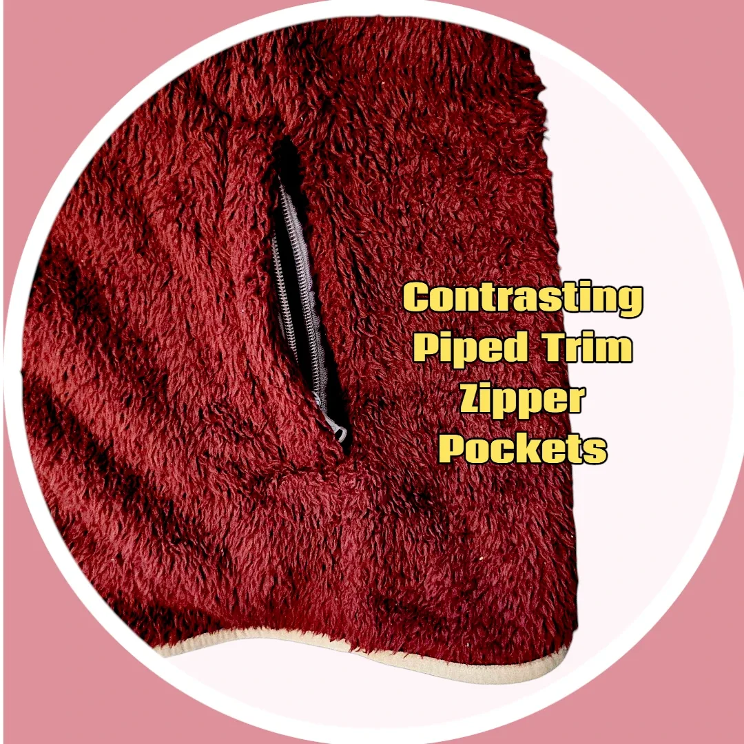 NWOT 3XL Longer Fleece Jacket w 2 Zip Pockets 32" image indicator(5)