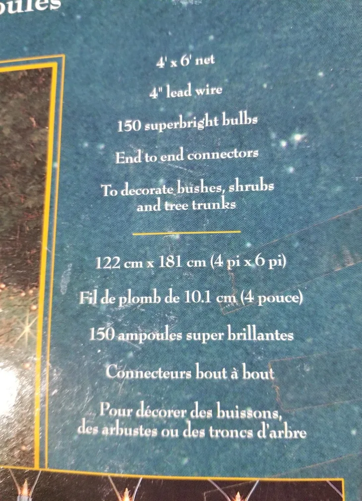 *BRAND NEW BOX!* Of Traditions 150 Net Lights 4'x6' Outdoor Use! image indicator(4)