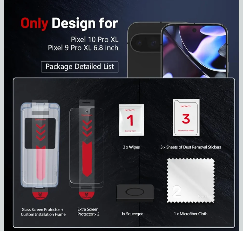 Bersem Pixel 10 & 9 Pro XL Screen Protector - New - photo 3