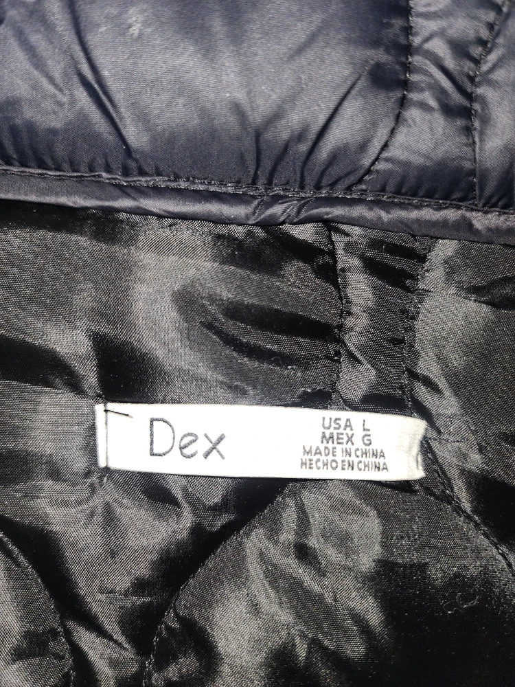 Dex Black Puffer Jacket - Size L - photo 2