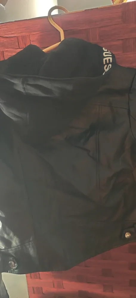 Guess Black Faux Leather Jacket - Size M image indicator(7)