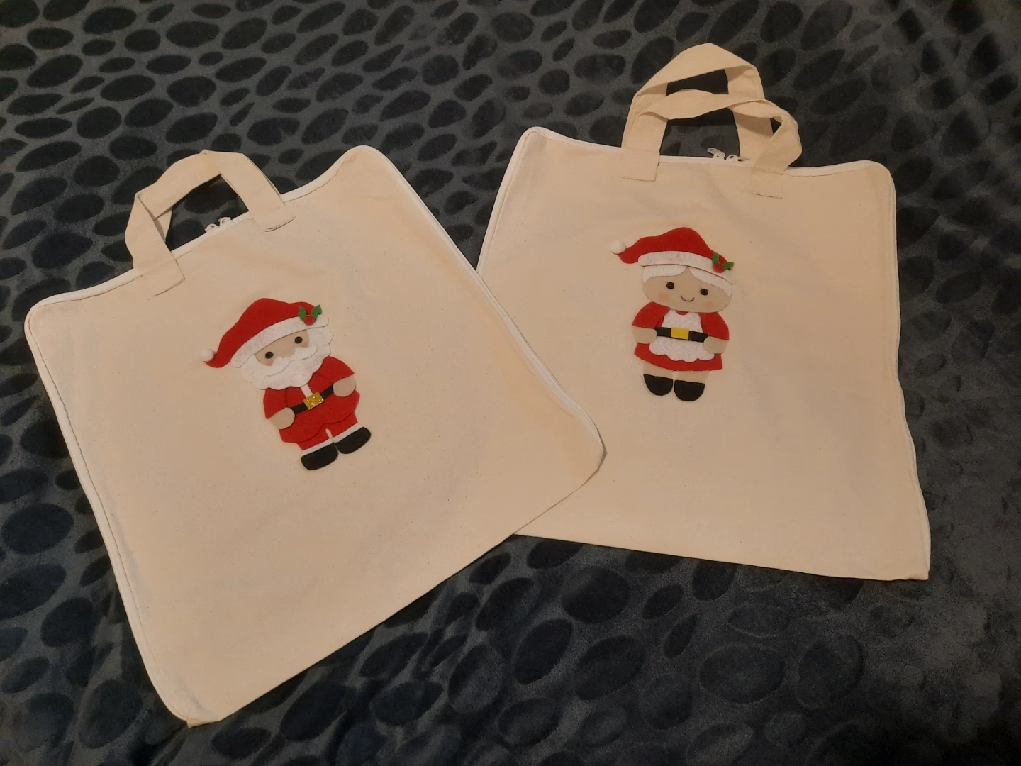 Surprise for buyer Handmade Santa Claus Tote Bags