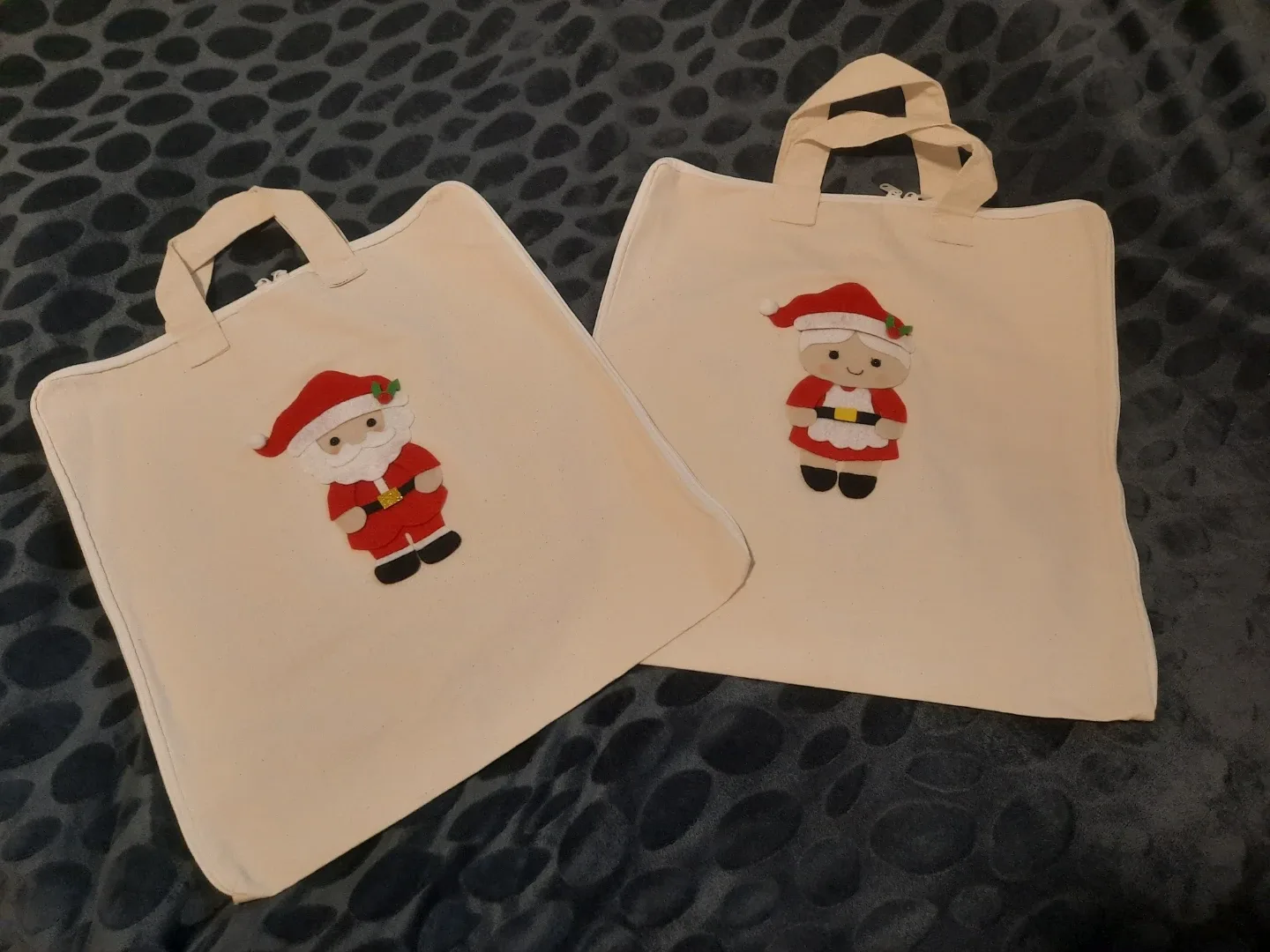 Handmade Santa Claus Tote Bags