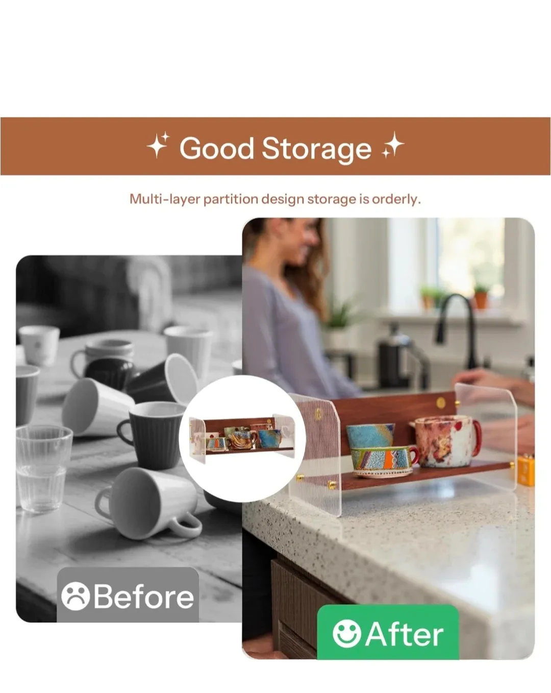 Walnut Wood Acrylic Desk Organizer Book Stand image indicator(7)