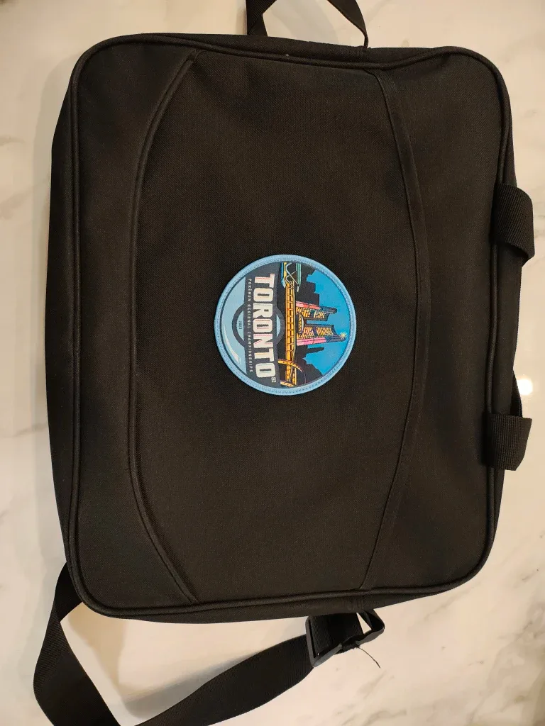 Black Shoulder Bag with Toronto Patch