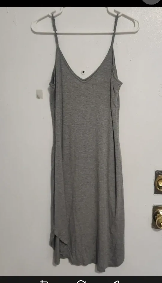 Grey Spaghetti Strap Dress