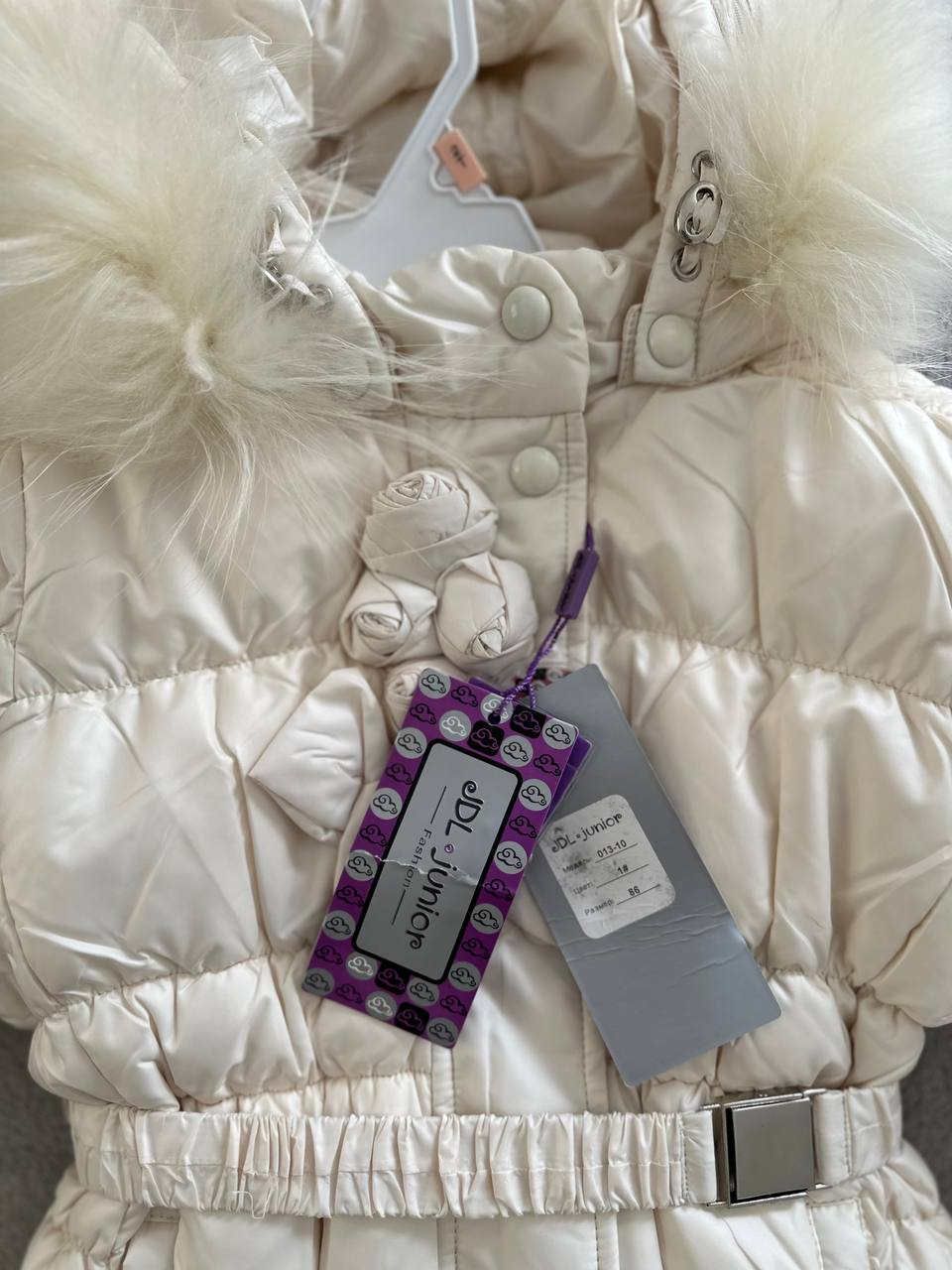 New JDL Junior White Padded Snowsuit Size 86cm - photo 3