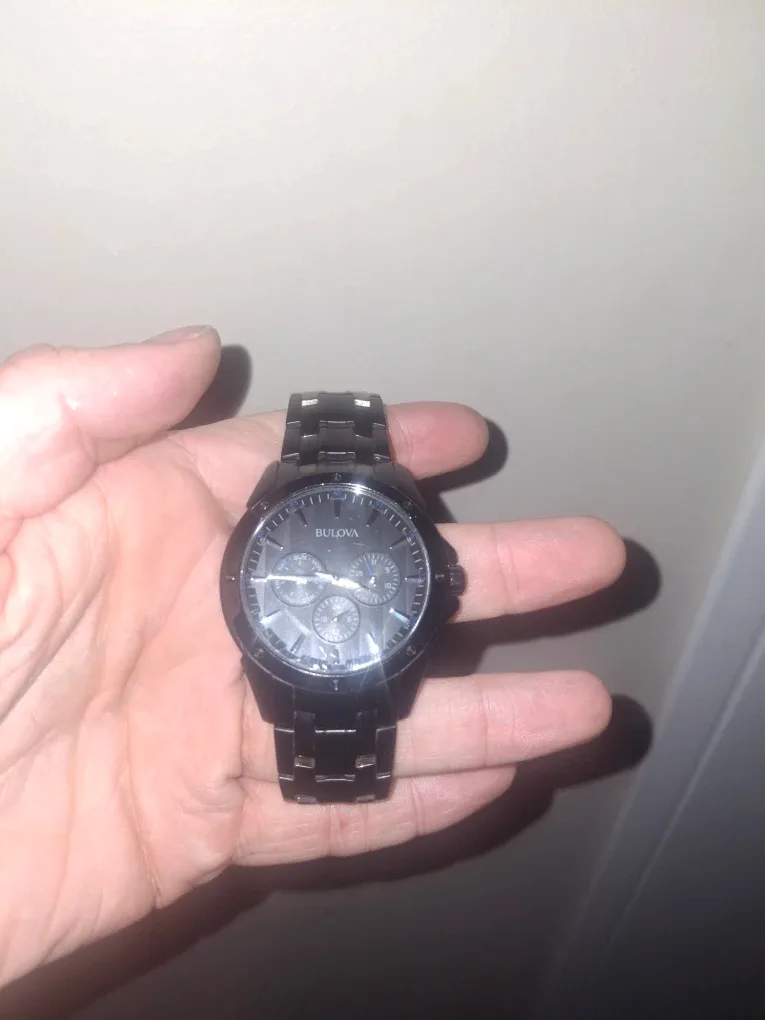 Bulova Men's Black Chronograph Watch