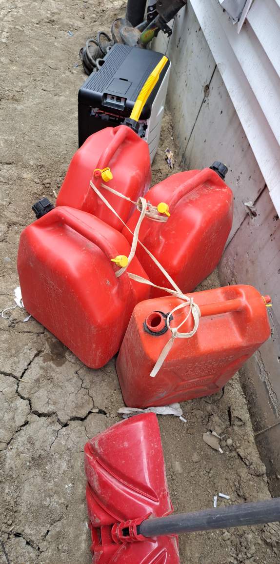 Red Gasoline Cans