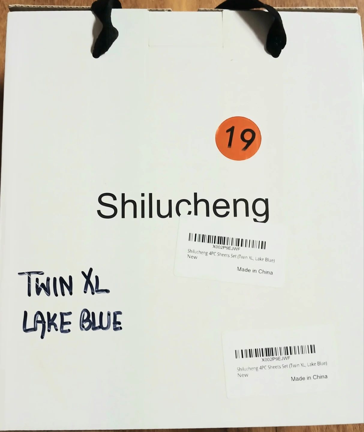 New Shilucheng Twin XL Lake Blue 4PC Sheet Set