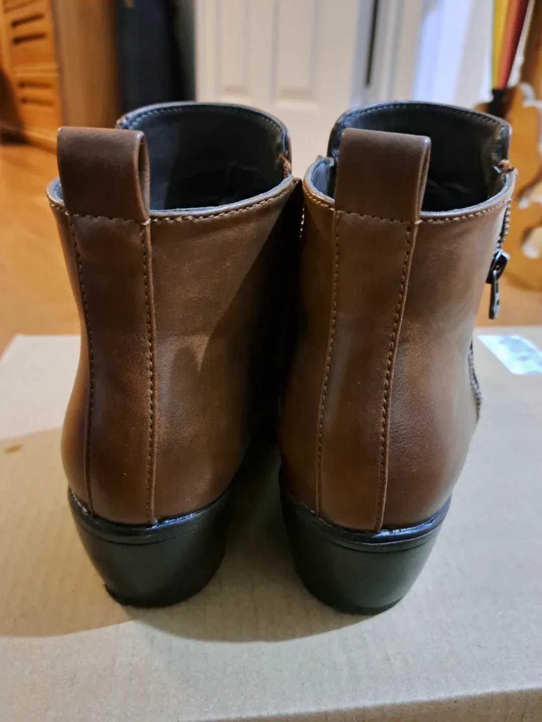 Brown Ankle Boots, Size 6.5 image indicator(2)