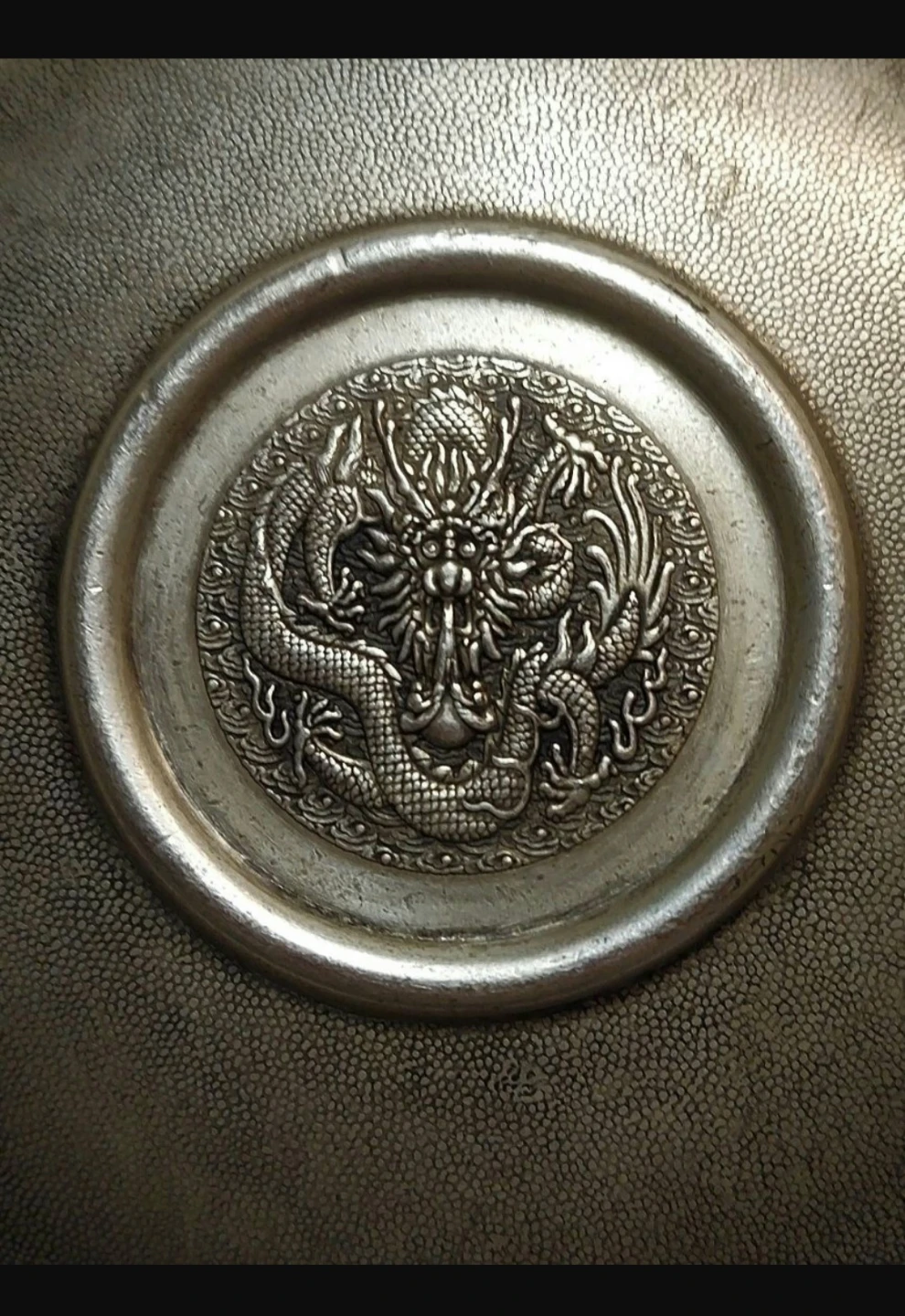 Silver Plated Zodiac Plate with Dragon Design - photo 3