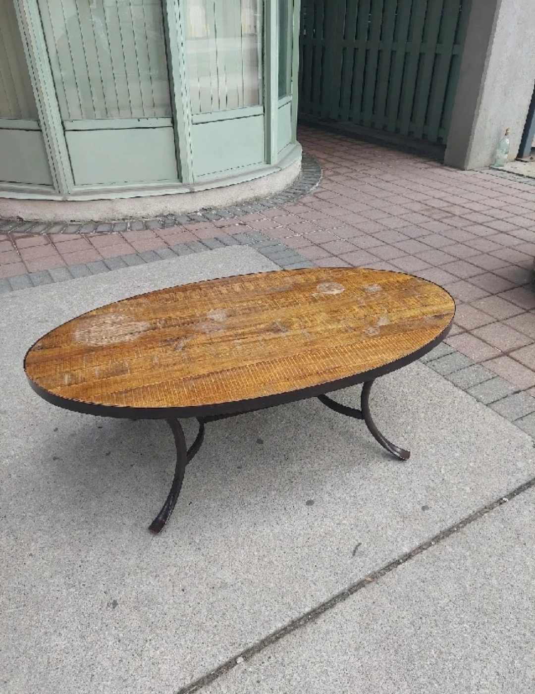 Rustic Oval Coffee Table - photo 2
