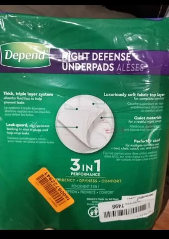 Depend Night Defense Underpads - 12 Count image indicator(2)