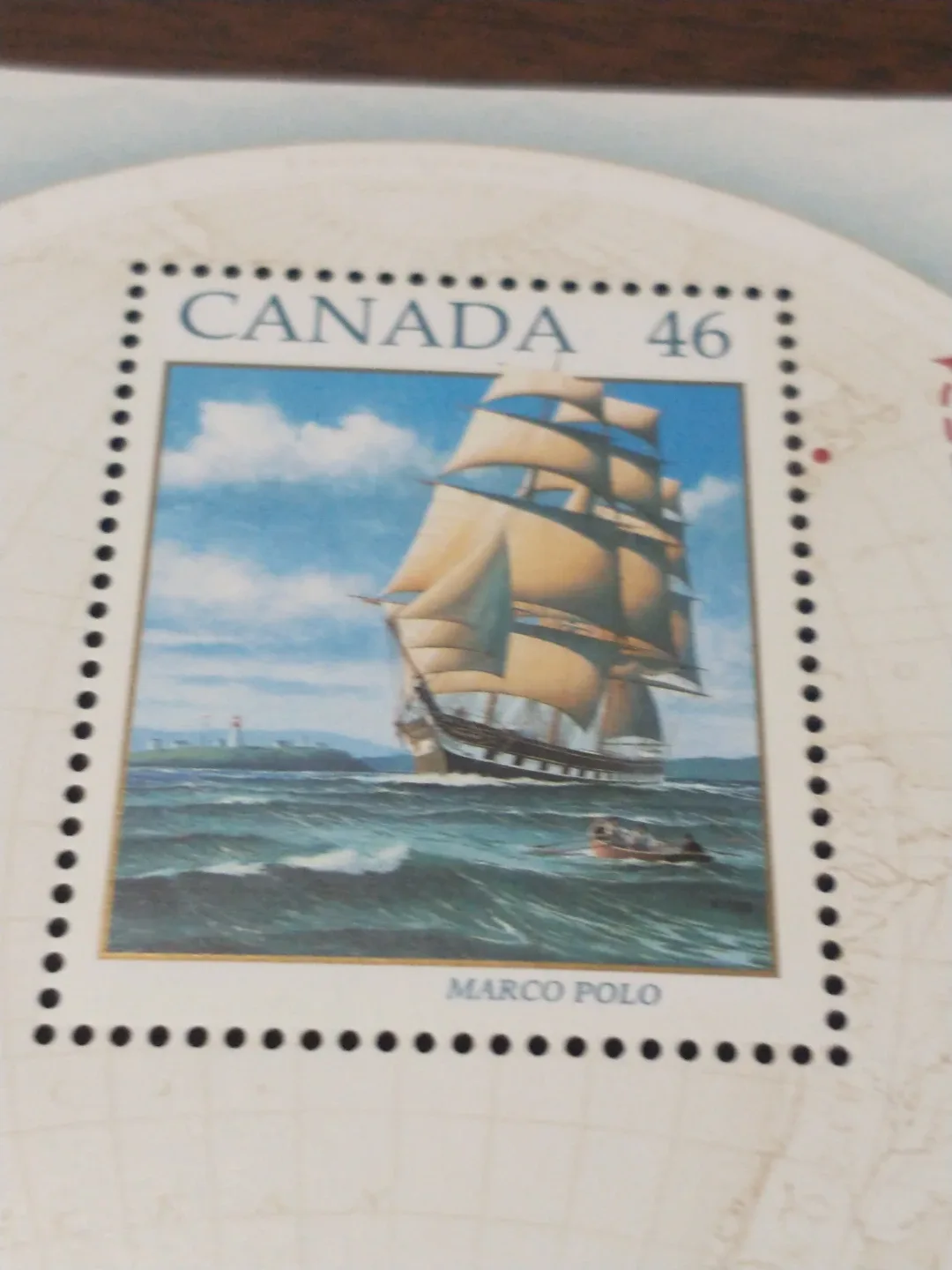 SOLD 1999 MNH Marco Polo Canada & Australia souvenir sheet image indicator(3)