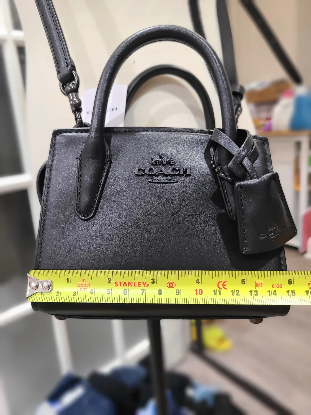 Coach Black Leather Mini Andrea Carryall image indicator(2)