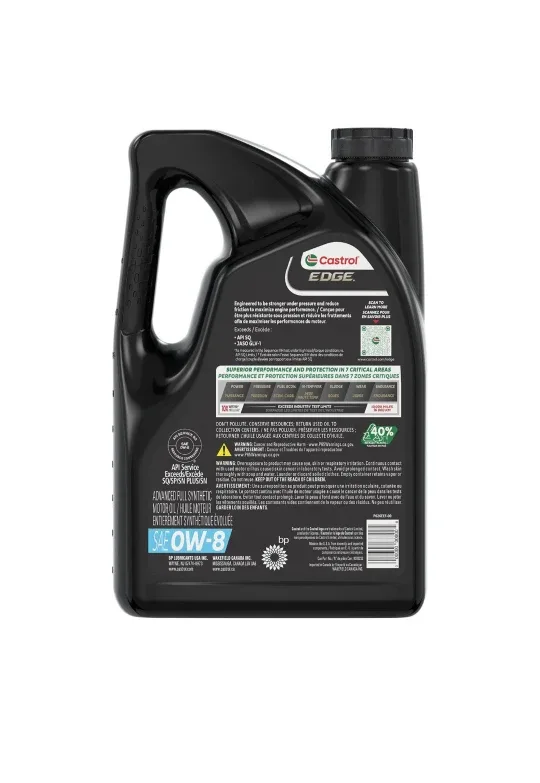 Castrol EDGE SAE 0W-8 Advanced Full Synthetic Motor Oil image indicator(3)