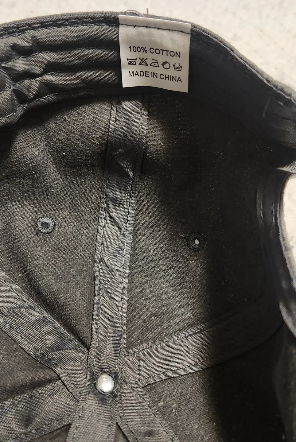 Grey Cotton Baseball Cap - "50 Years To Look This Good" image indicator(4)