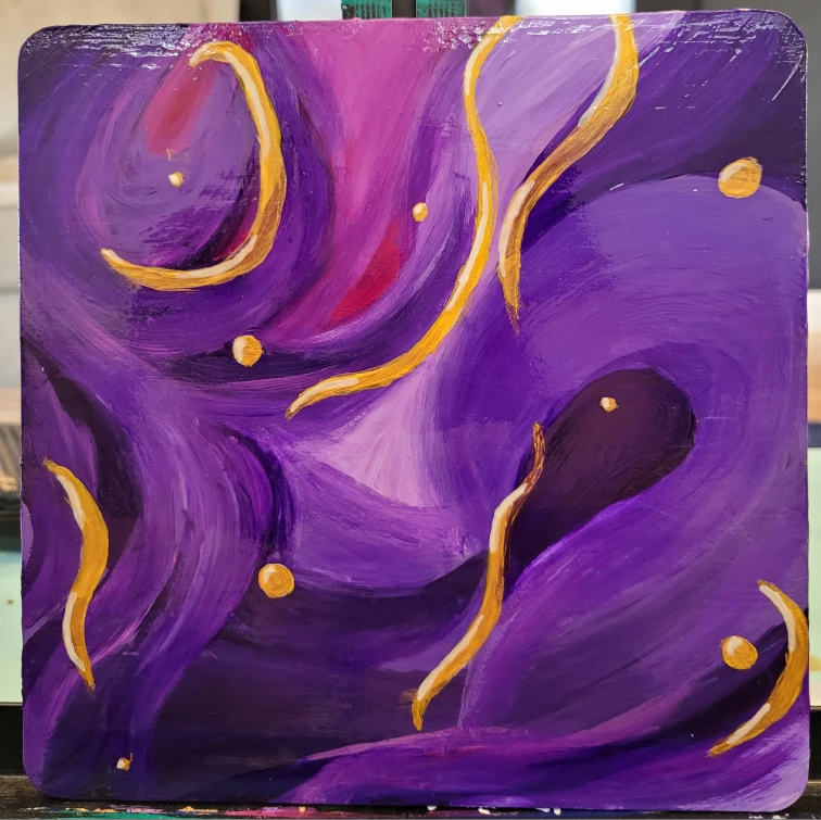 Acrylic Art on Square Wood - photo 3