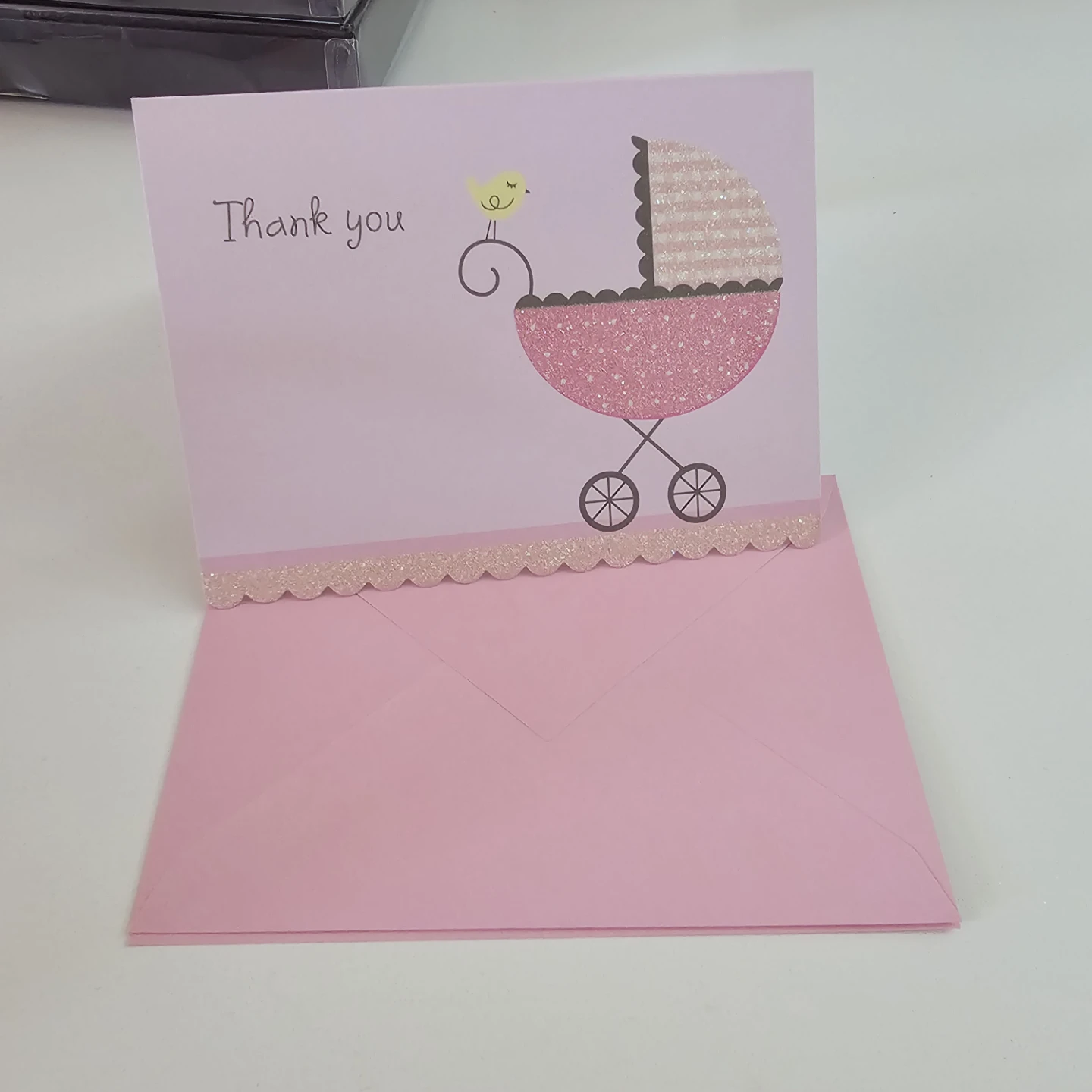 Pink Thank You Notes cards - set of 11