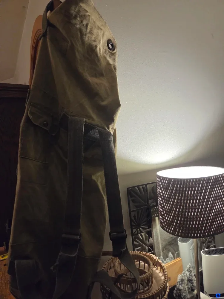 Khaki Canvas Backpack