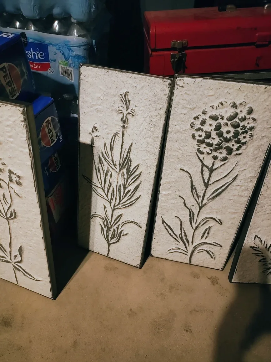 Metal White Washed Embossed Herb Prints image indicator(3)