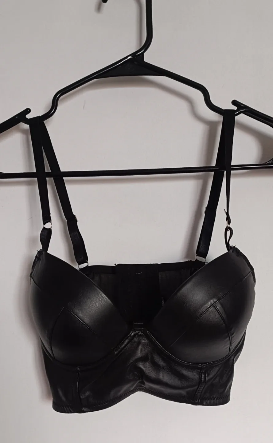 Black Leather Bralette thumbnail