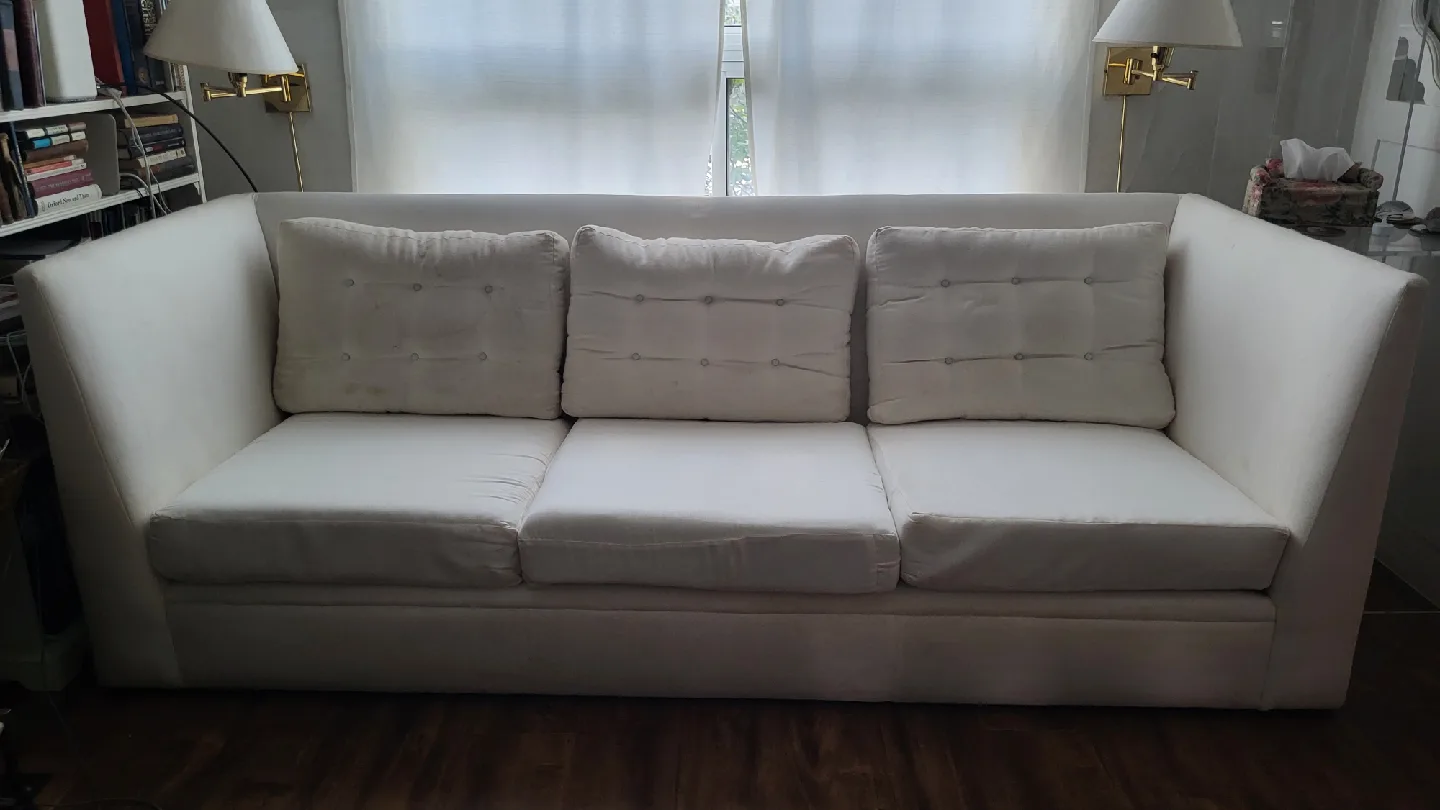 White  Deep Three-Seat Sofa image indicator(3)