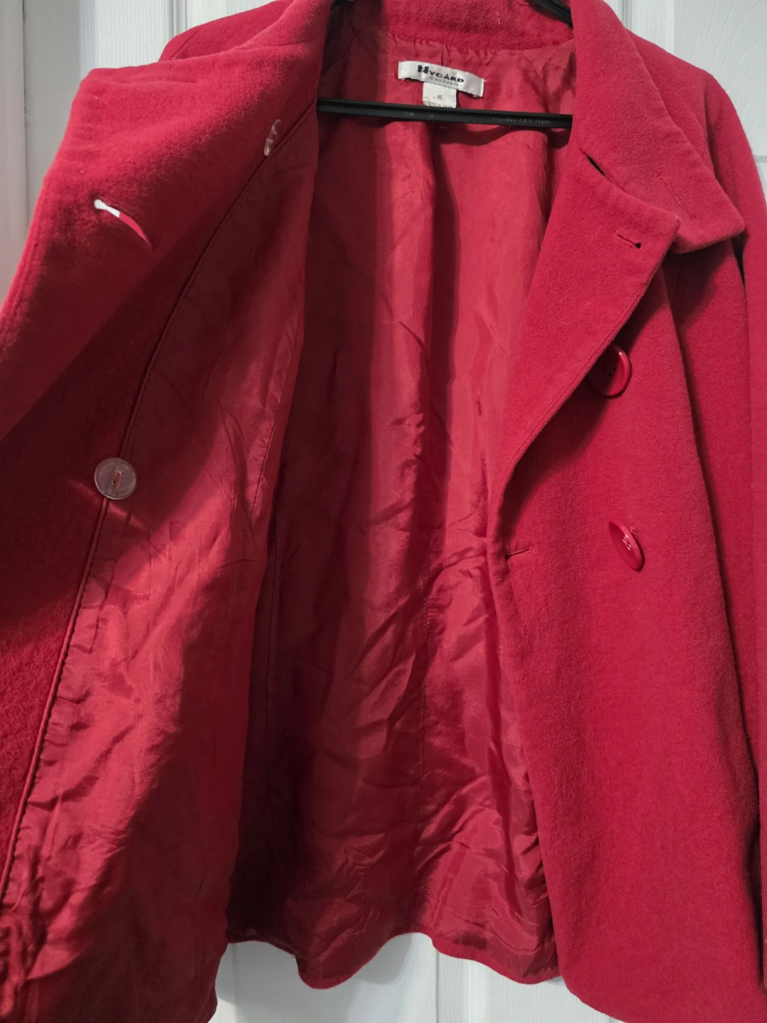 Nygard Red Wool Blend Coat - Size 16 - photo 3
