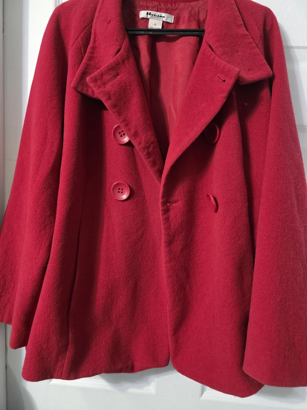 Nygard Red Wool Blend Coat - Size 16 - photo 4