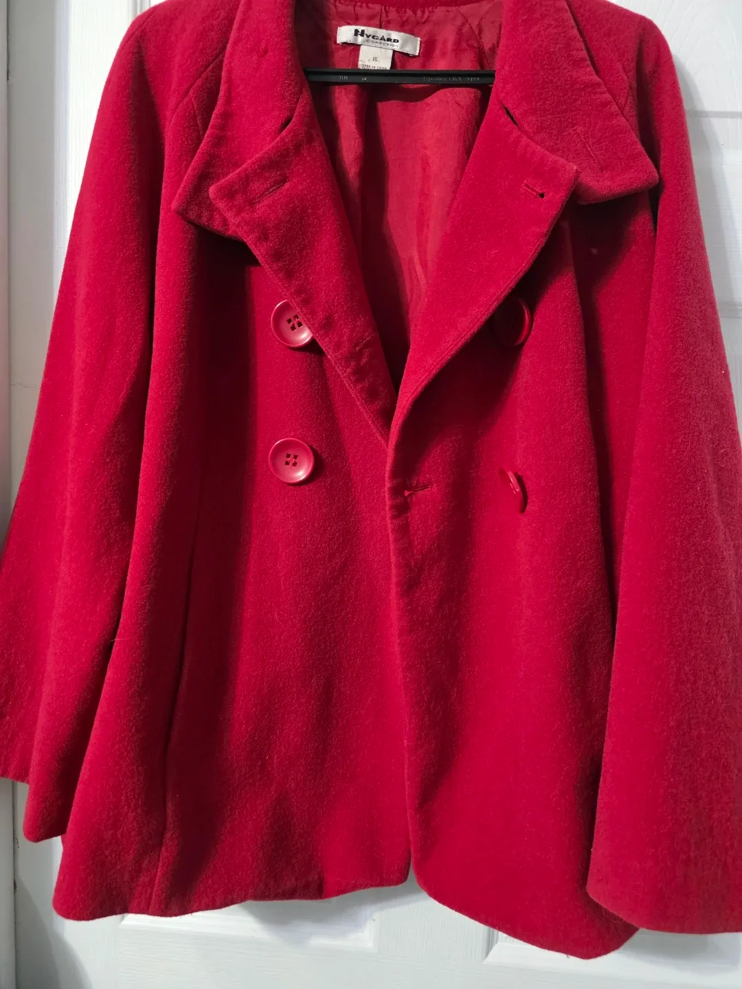 Nygard Red Wool Blend Coat - Size 16 image indicator(4)