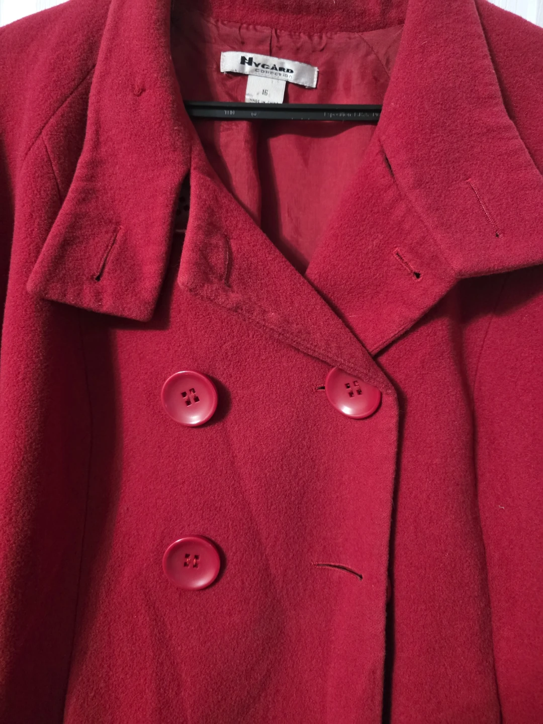 Nygard Red Wool Blend Coat - Size 16 - photo 5