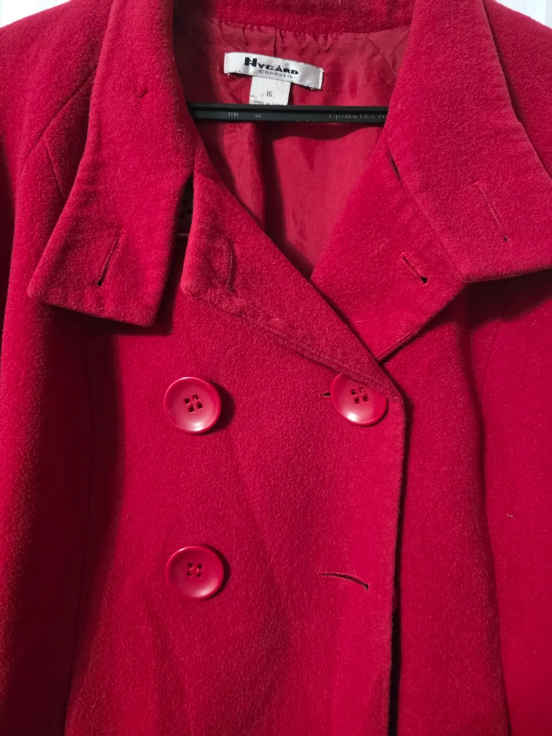 Nygard Red Wool Blend Coat - Size 16 image indicator(5)