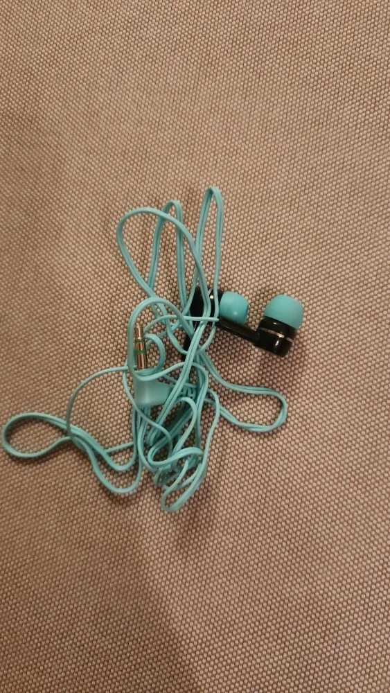 Blue Wired Earbuds