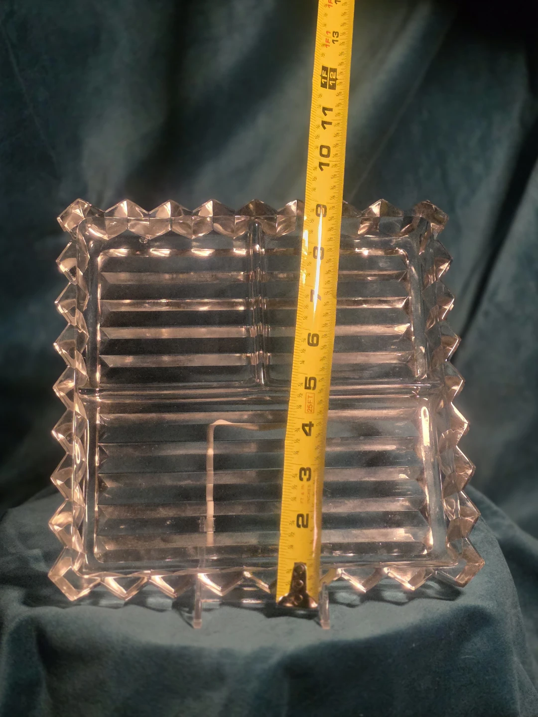 Vintage Clear Glass Divided Serving Dish - photo 3
