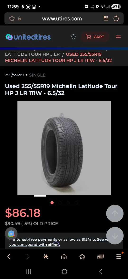 Michelin Latitude Tour HP 255/55R19 Tire image indicator(5)