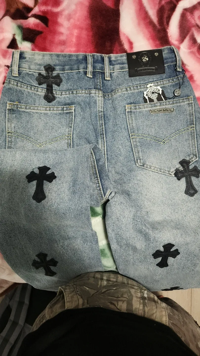 Reps!!!! Chrome Hearts Denim Jeans image indicator(3)