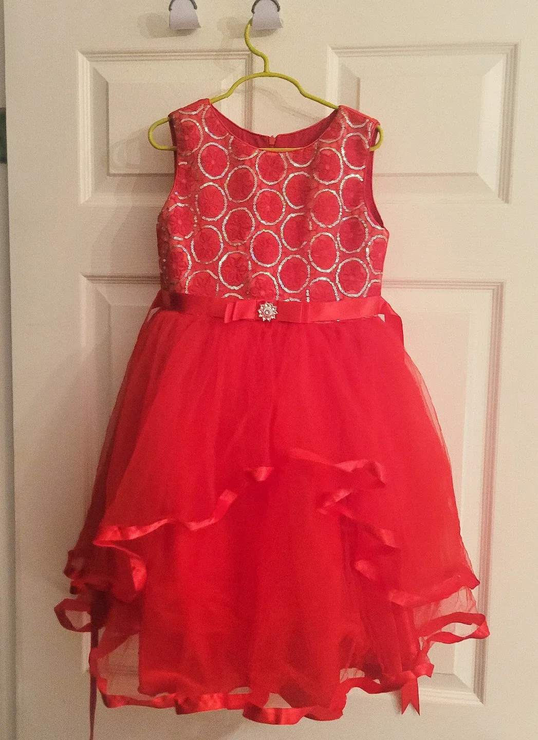 Red Holiday Dress Size 8 Girls thumbnail