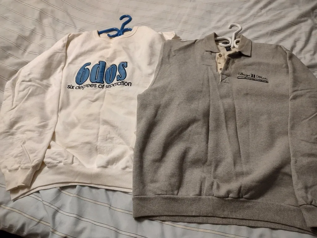 Two Vintage Oversized Crewneck Sweatshirts