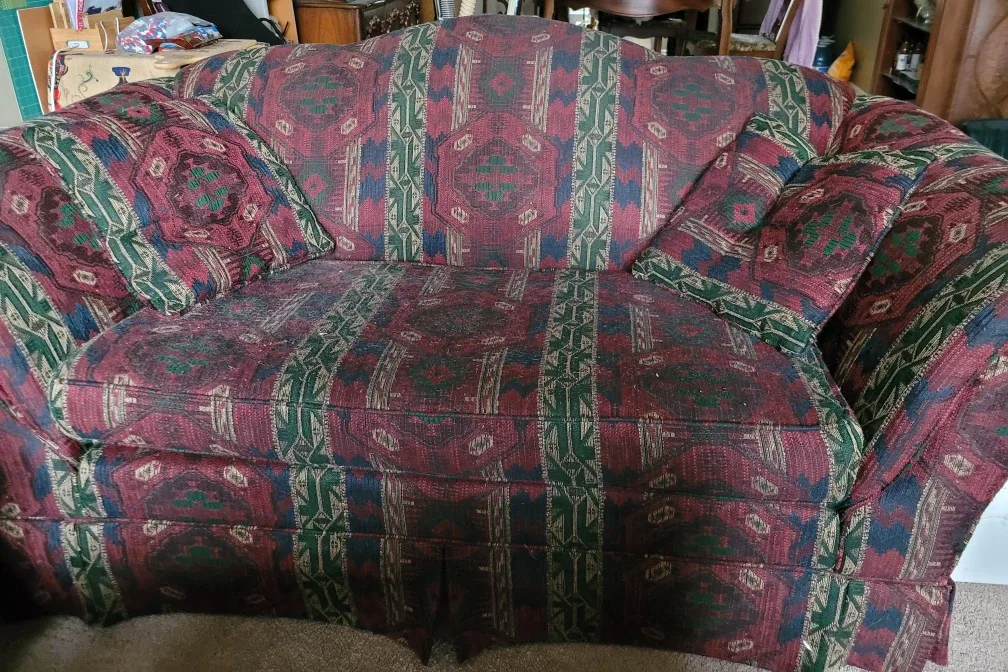 Patterned Loveseat Sofa x 2 Couches