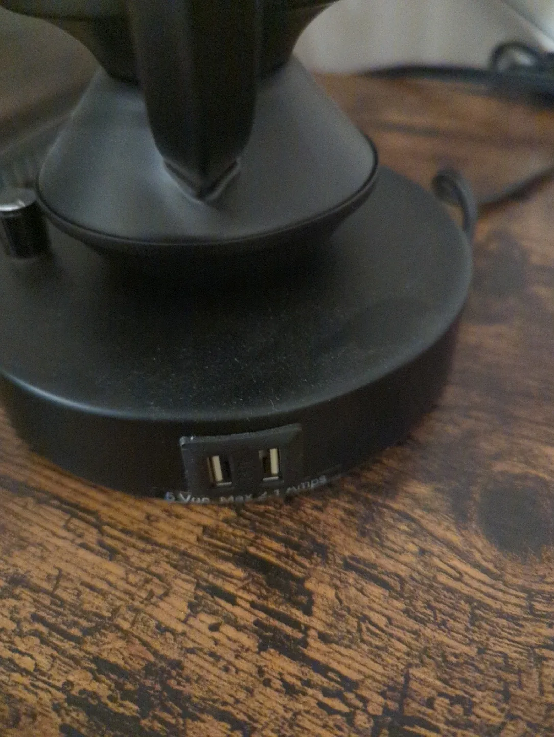 Pair of Black Lantern Style Table Lamp with USB Ports image indicator(2)