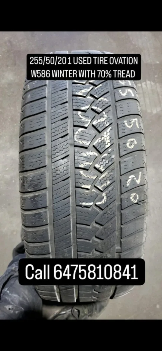 255/50/20 1 Used Ovation W586 Winter Tire - 70% Tread