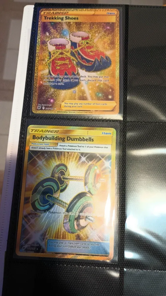 Pokemon Trainer Cards - Trekking Shoes & Bodybuilding Dumbbells