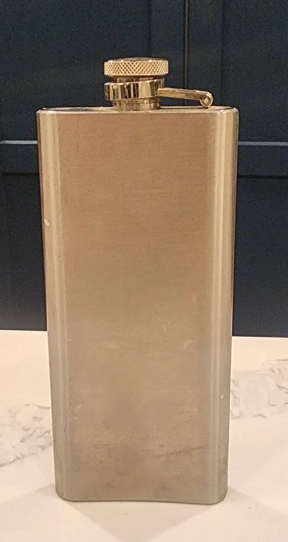 Vintage Stainless Steel Medicinal Flask image indicator(4)