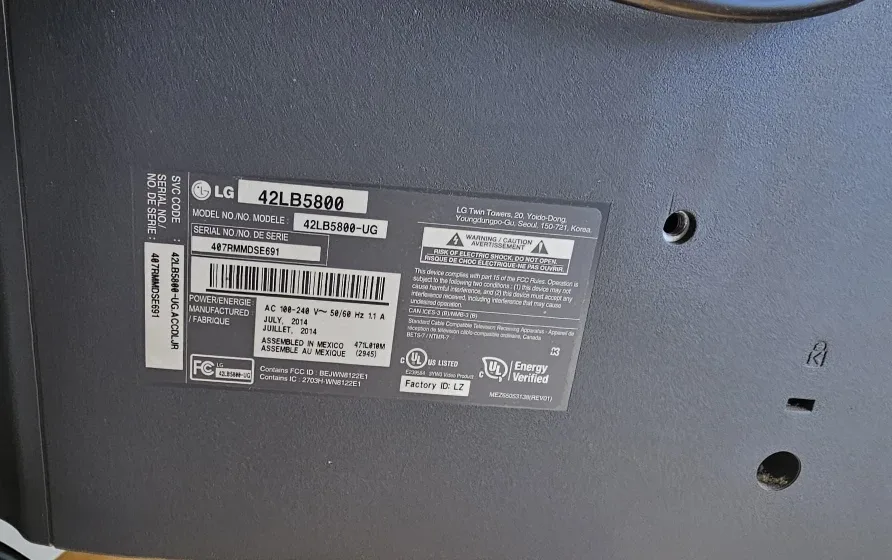 LG 42LB5800 42 inch TV image indicator(3)
