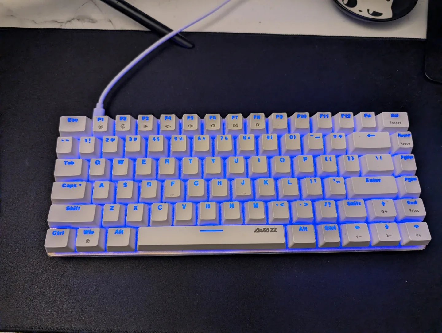 Ajazz AK33 82-Key Mechanical Keyboard - White